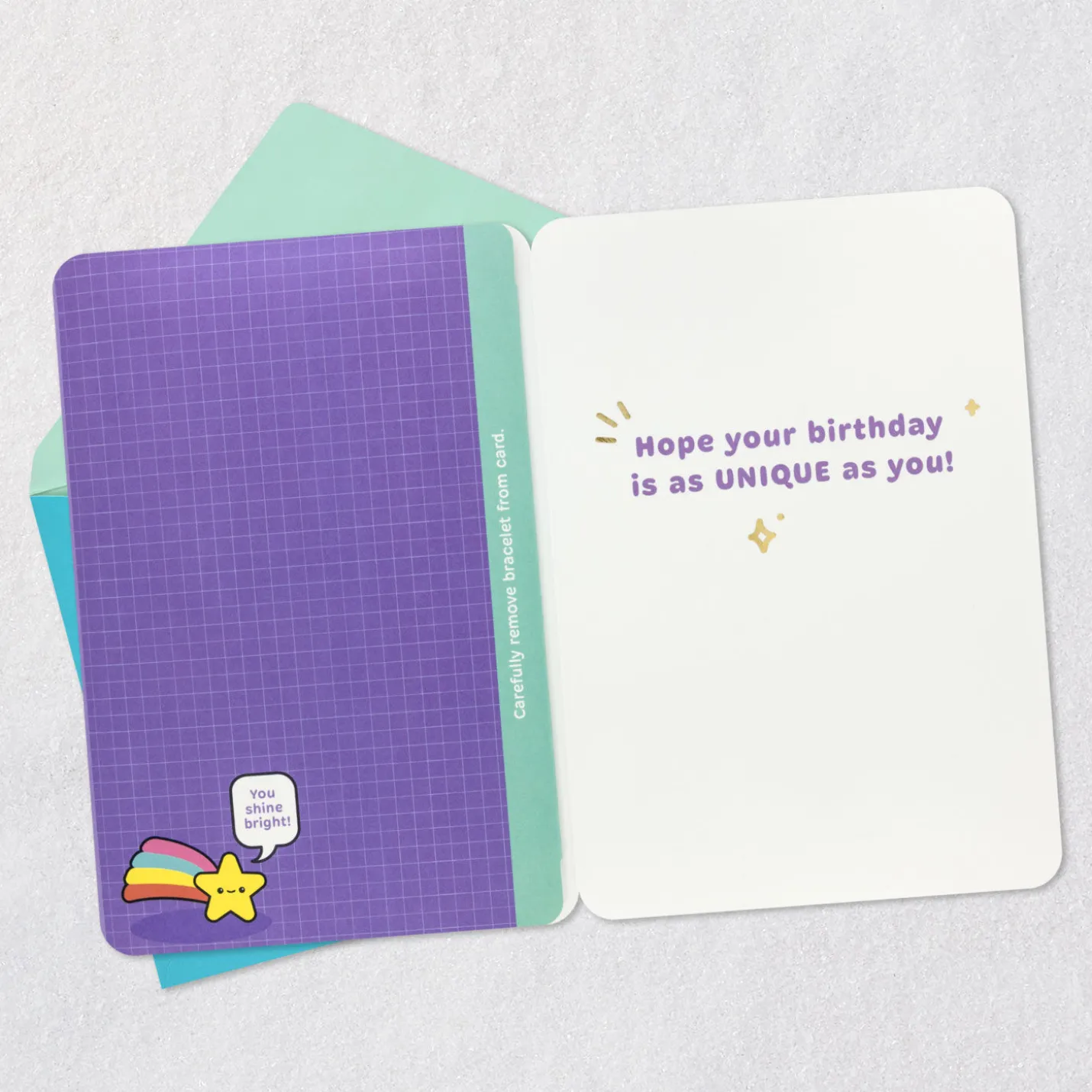You're Every Color of Amazing Birthday Card With Rainbow Bracelet