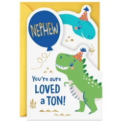 You're Loved a Ton Birthday Card for Nephew