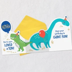 You're Loved a Ton Birthday Card for Nephew