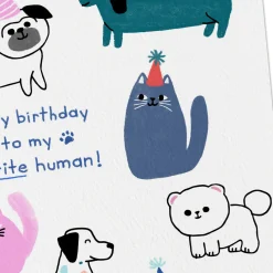You're My Favorite Human Blank Birthday Card