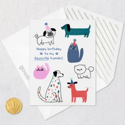 You're My Favorite Human Blank Birthday Card