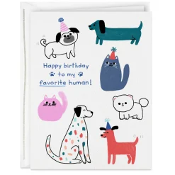 You're My Favorite Human Blank Birthday Card