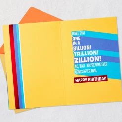 You're One in a Zillion and More Birthday Card for Grandson