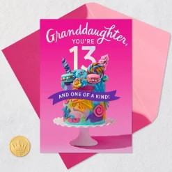 You're One of a Kind 13th Birthday Card for Granddaughter