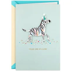 You're One of a Kind Zebra Birthday Card