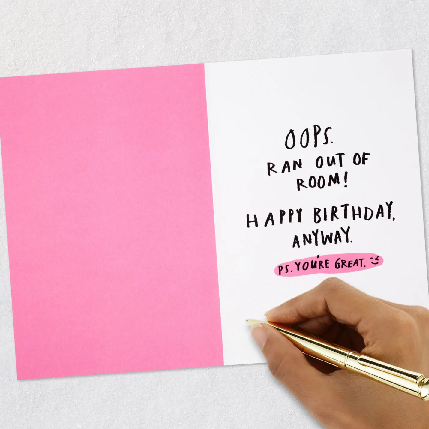 You're So Great I Ran Out of Room Funny Birthday Card