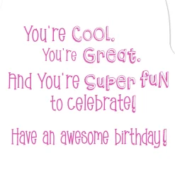 You're Super Fun to Celebrate 7th Birthday Card for Girls