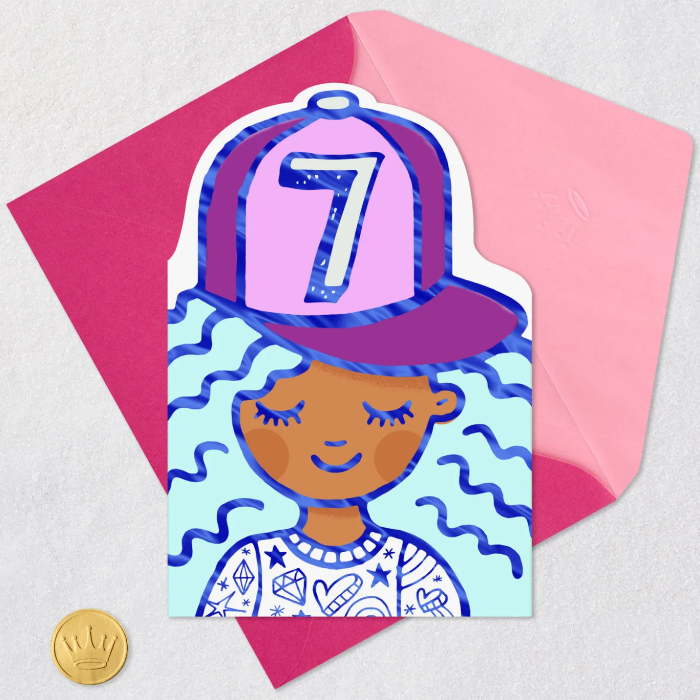 You're Super Fun to Celebrate 7th Birthday Card for Girls