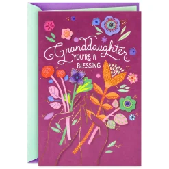 You're a Blessing Religious Birthday Card for Granddaughter