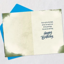You're a Gift to This Family Birthday Card for Grandson