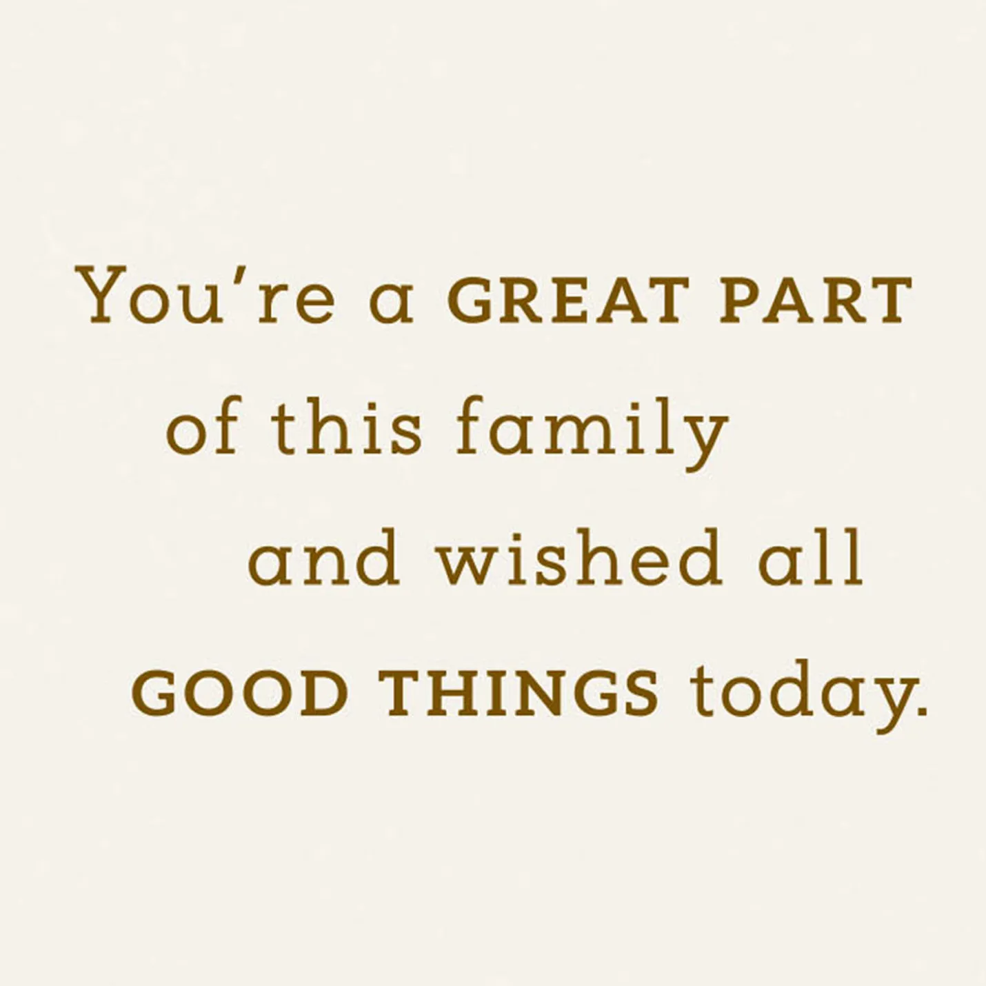 You're a Great Part of This Family Birthday Card for Him