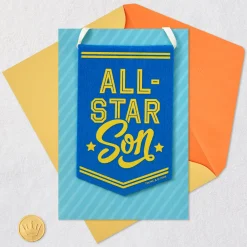 You're All In and All Heart Birthday Card for Son With Removable Banner