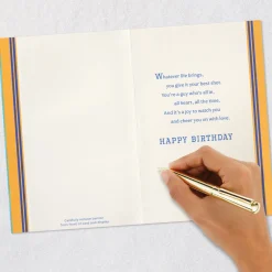 You're All In and All Heart Birthday Card for Son With Removable Banner