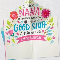You're All the Good Stuff a Kid Needs Pop-Up Birthday Card for Nana