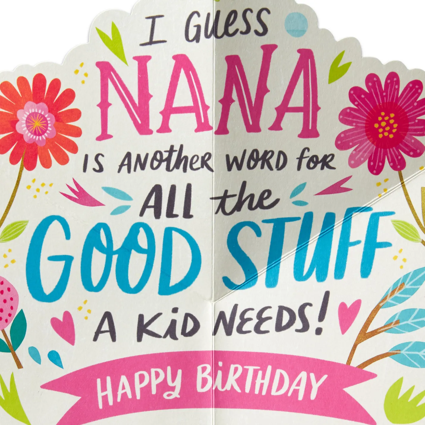 You're All the Good Stuff a Kid Needs Pop-Up Birthday Card for Nana