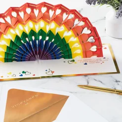 You're Amazing Rainbow and Hearts 3D Pop-Up Love Card