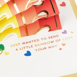 You're Amazing Rainbow and Hearts 3D Pop-Up Love Card