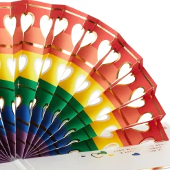 You're Amazing Rainbow and Hearts 3D Pop-Up Love Card