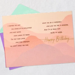 You're an Inspiration to Me Birthday Card for Sister