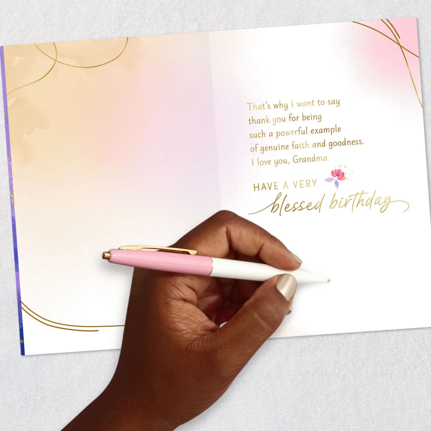 You're a Powerful Example of Faith Birthday Card for Grandma