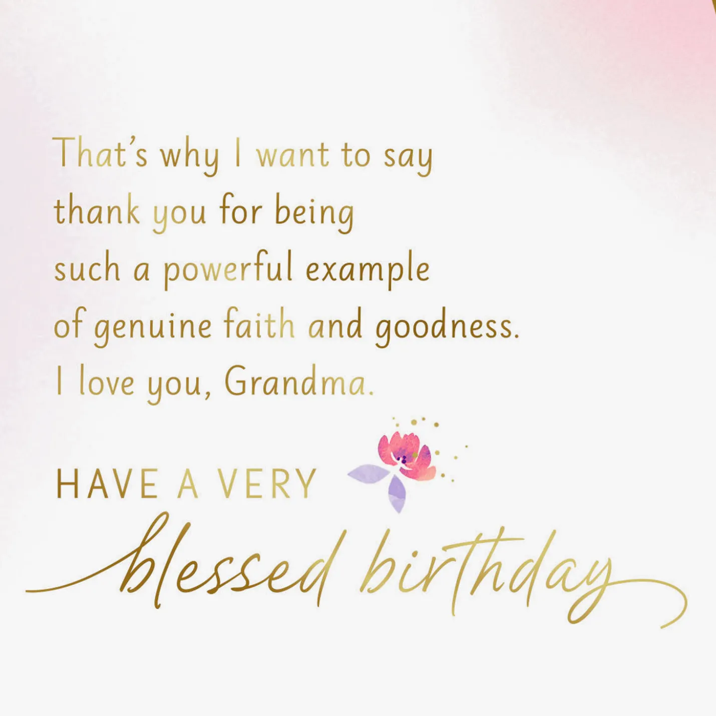 You're a Powerful Example of Faith Birthday Card for Grandma