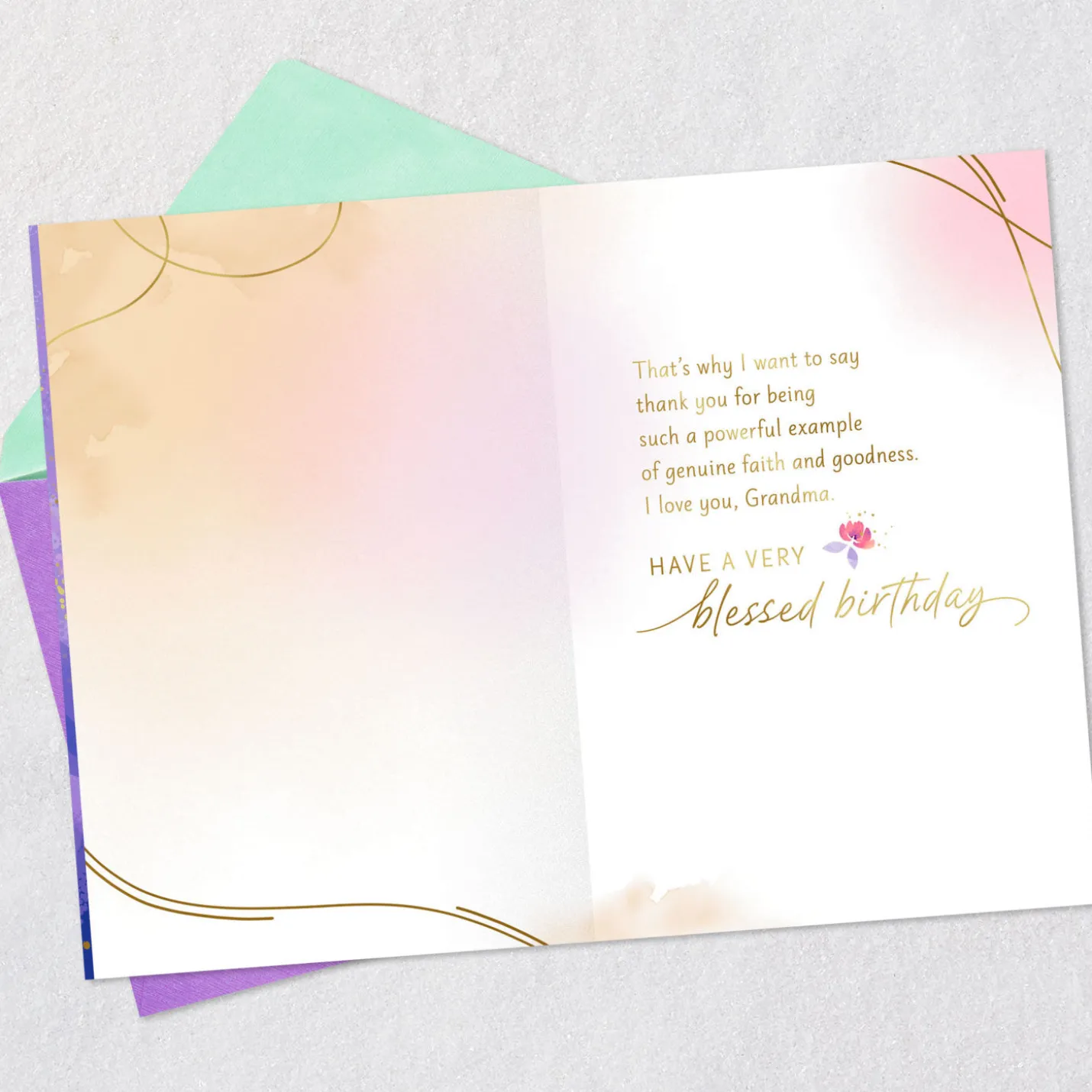 You're a Powerful Example of Faith Birthday Card for Grandma