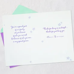 You're a Special Part of Our Family Birthday Card for Daughter-in-Law