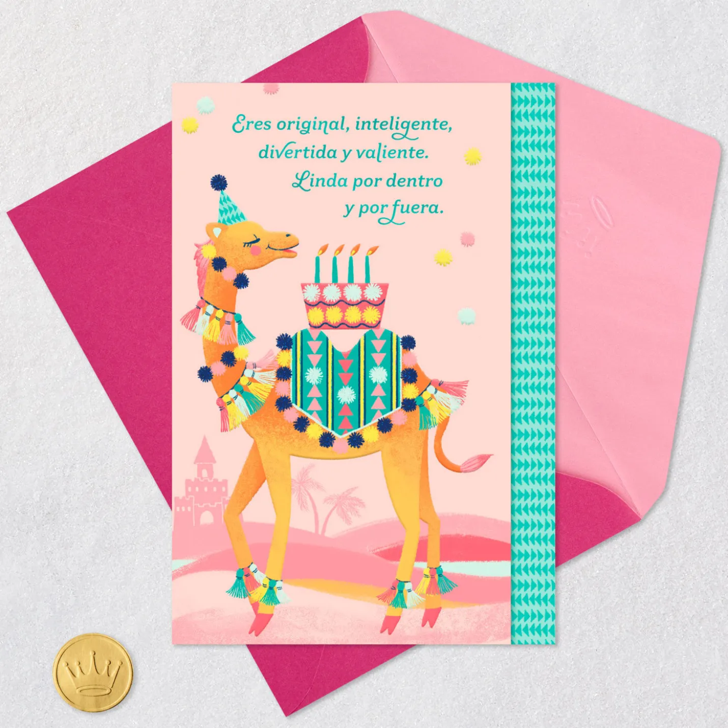 You're Beautiful Spanish-Language Birthday Card for Girl