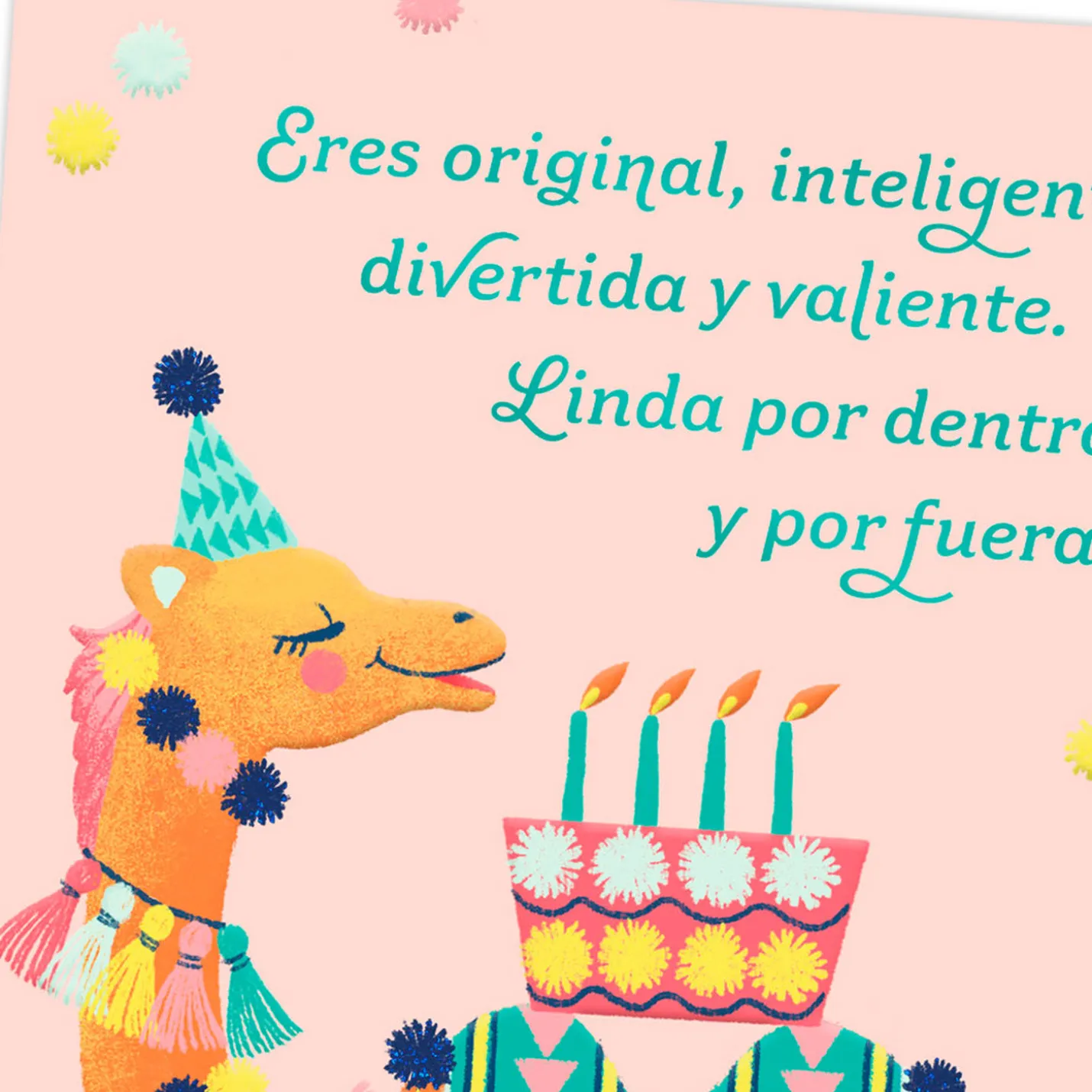 You're Beautiful Spanish-Language Birthday Card for Girl