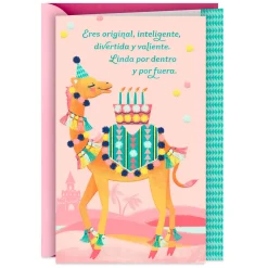 You're Beautiful Spanish-Language Birthday Card for Girl