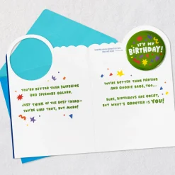 You're Better Than Great Birthday Card for Son With Button Pin