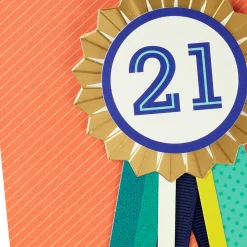 You're Beyond Ordinary 21st Birthday Card With Wearable Badge