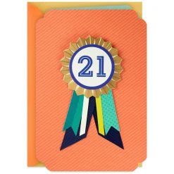 You're Beyond Ordinary 21st Birthday Card With Wearable Badge