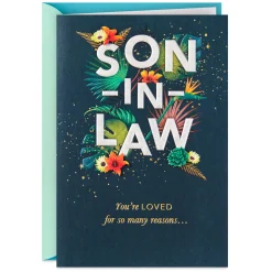 You're Loved for So Many Reasons Birthday Card for Son-in-Law