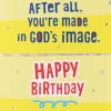 You're Made in God's Image Llama Birthday Card for Godson
