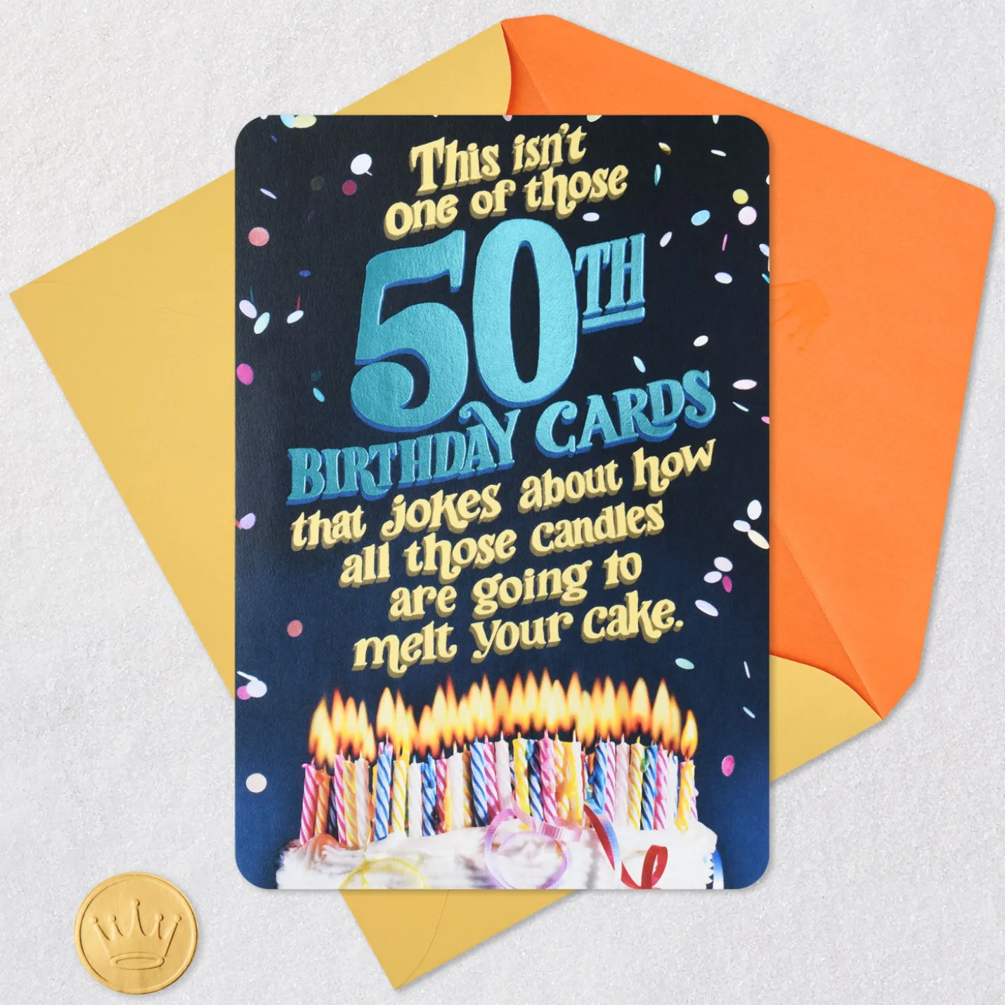 You're More on Fire Than Ever Funny Pop-Up 50th Birthday Card