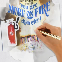 You're More on Fire Than Ever Funny Pop-Up 50th Birthday Card