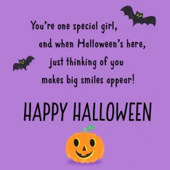 You're One Special Girl Halloween Card for Granddaughter