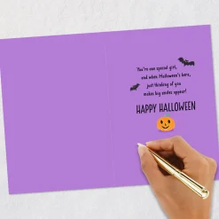 You're One Special Girl Halloween Card for Granddaughter