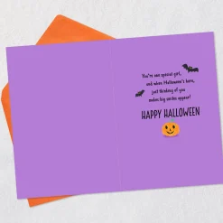 You're One Special Girl Halloween Card for Granddaughter