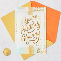 You're Positively Glowing Pregnancy Congratulations Card