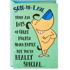 You're Really Special Funny Birthday Card for Son-in-Law