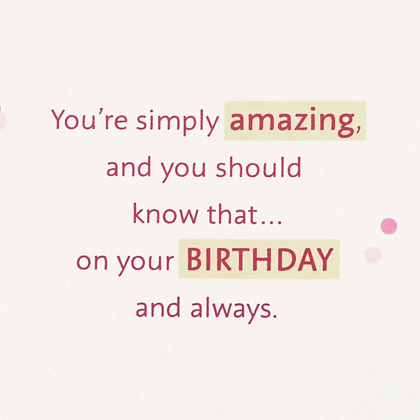 You're Simply Amazing Birthday Card for Daughter
