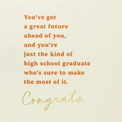You're Sure to Make the Most of It High School Graduation Card for Her