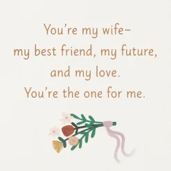 You're the One for Me Anniversary Card for Wife From Husband