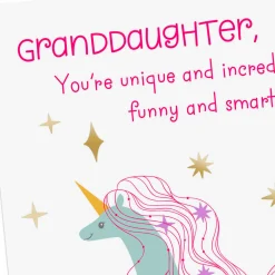 You're Unique and Incredible Birthday Card for Granddaughter