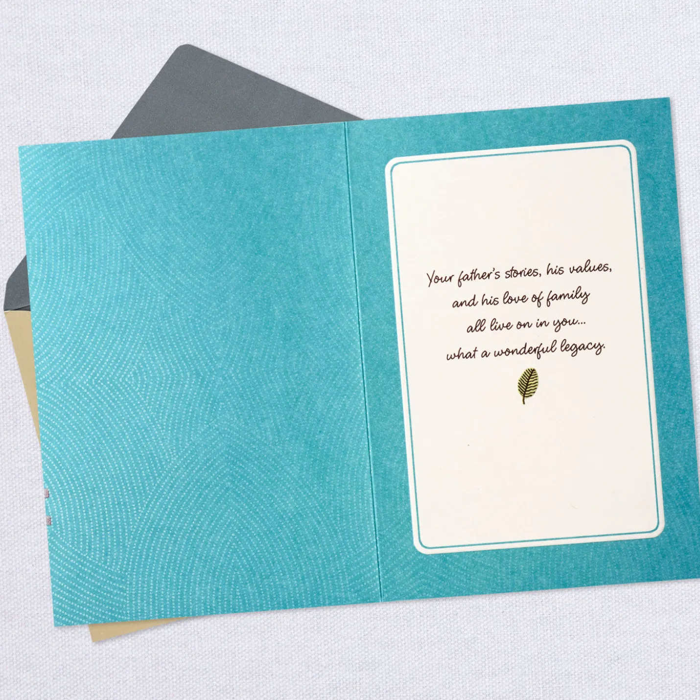 Your Father's Legacy Lives On in You Sympathy Card