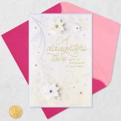 Your Love Lights Up Our Hearts Birthday Card for Daughter From Both