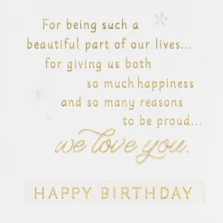 Your Love Lights Up Our Hearts Birthday Card for Daughter From Both
