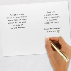 Your Love Shines Anniversary Card